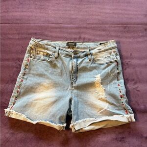 Buffalo David Bitton Blue Jean Shorts Light Wash Cuffed